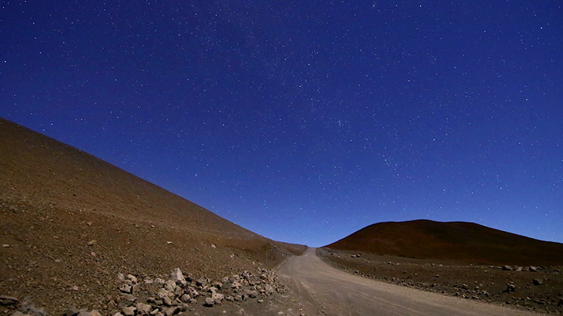 【マウナケア】写真に収めてもこんなにくっきりとした星空が写ります